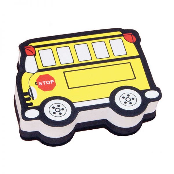 Ashley Productions® Magnetic Whiteboard Eraser, School Bus