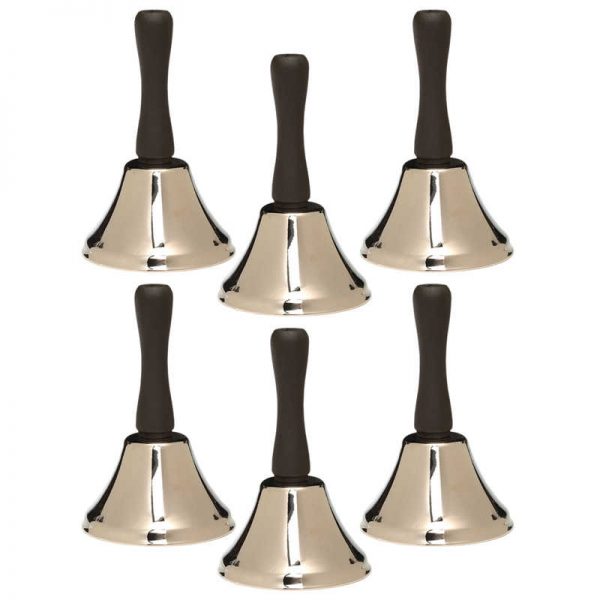 Ashley Productions® Steel Hand Bell, 4", Pack of 6