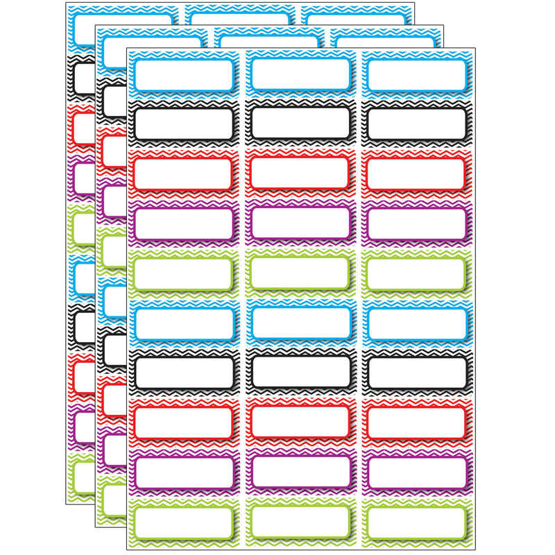 Ashley Productions® Die-Cut Magnetic Foam Color Chevron Labels/Nameplates, 30 Per Pack, 3 Packs