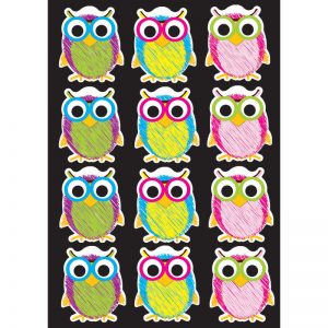 Ashley Productions® Die-Cut Magnetic Scribble Owls, 12 Pieces