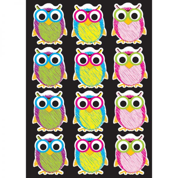 Ashley Productions® Die-Cut Magnetic Scribble Owls, 12 Pieces