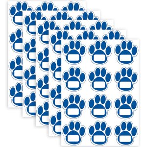 Ashley Productions® Magnetic Die-Cut Blue Paws, 12 Per Pack, 5 Packs