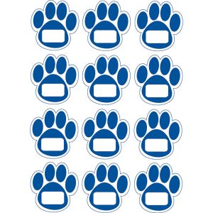 Ashley Productions® Magnetic Die-Cut Blue Paws, 12 Pieces