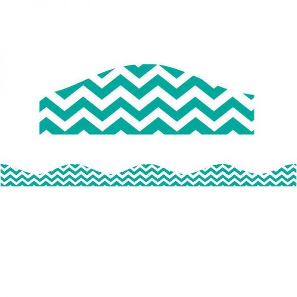 Ashley Productions® Magnetic Border, Turquoise Chevron, 12'