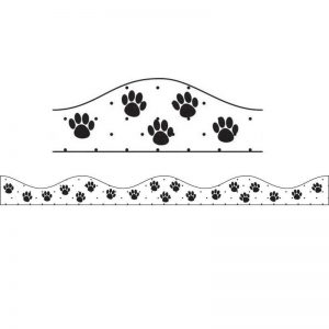 Ashley Productions® Magnetic Border, Black Paws, 12'