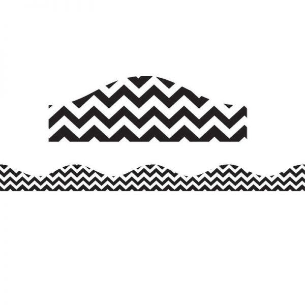 Ashley Productions® Magnetic Border, Black Chevron, 12'
