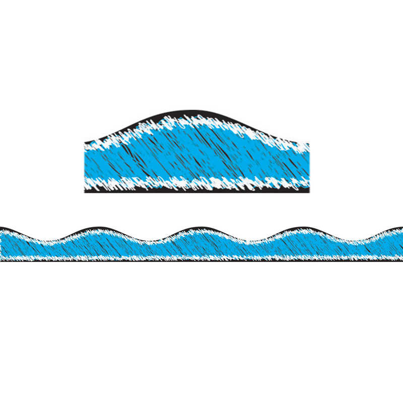 TeachersParadise - Ashley Productions® Magnetic Border, Blue Scribble ...