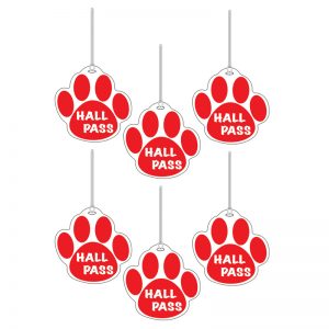 Ashley Productions® Red Paw Hall Pass, Pack of 6