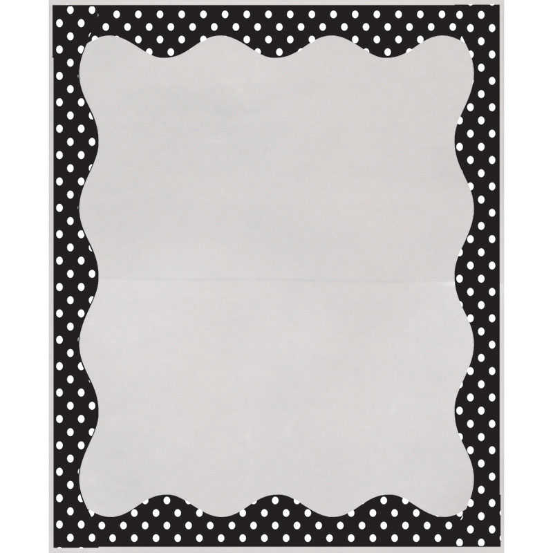 Ashley Productions® Clear View Self-Adhesive Library Pockets, 3 1/2" x 5", Clear with B/W Dots Border, Pack of 25