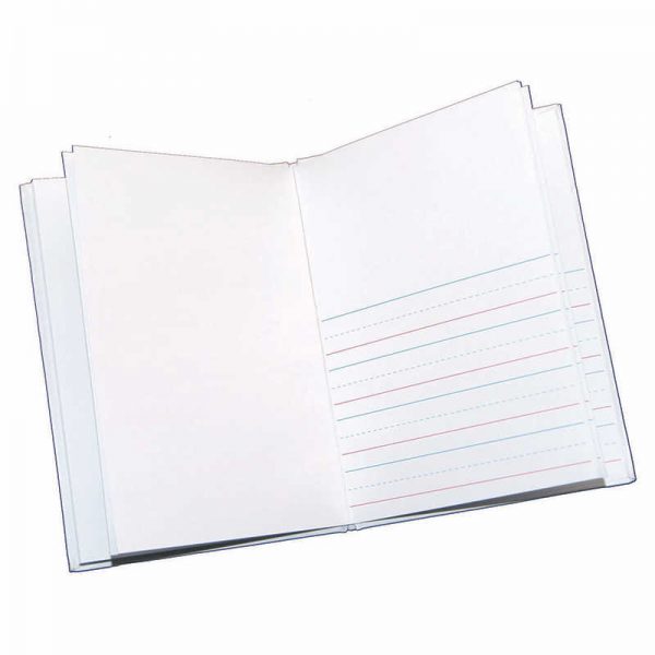 Ashley Productions® Hardcover Blank Book Primary Lined, 6" x 8" Portrait, White