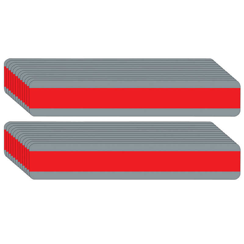 Ashley Productions® Double Wide Sentence Strip Reading Guide, 1.25" x 7.25", Red, Pack of 24