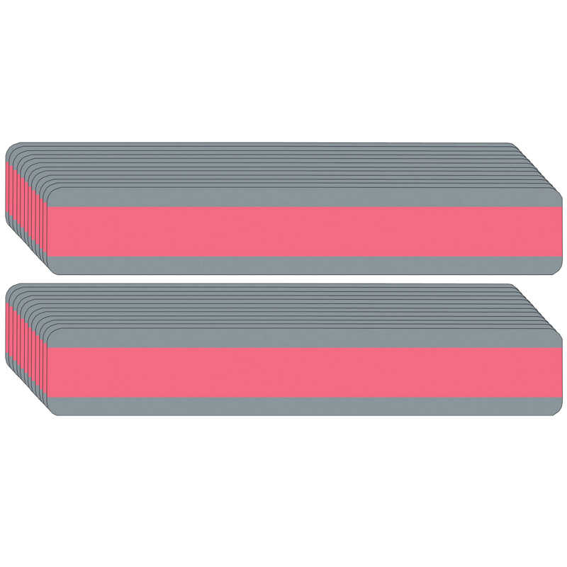 Ashley Productions® Double Wide Sentence Strip Reading Guide, 1.25" x 7.25", Rose, Pack of 24