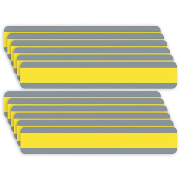 Ashley Productions® Double Wide Sentence Strip Reading Guide, 1-1/4" x 7-1/4", Yellow, Pack of 12