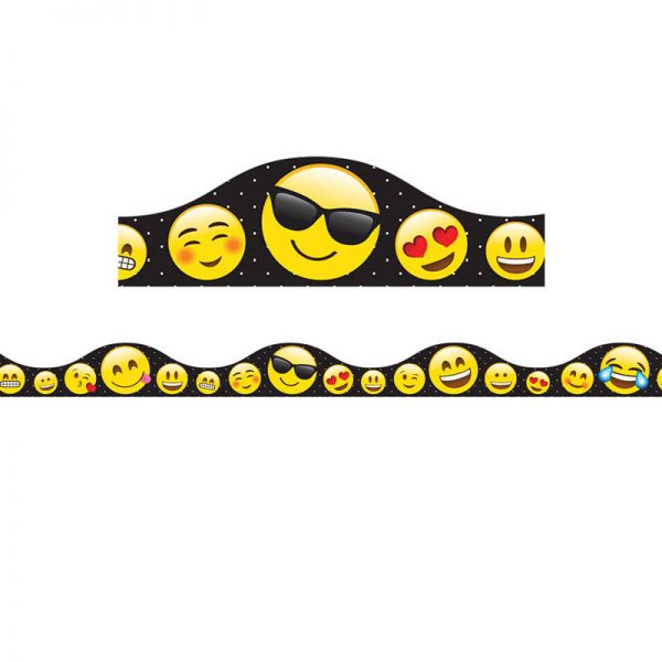 Ashley Productions® Magnetic Scallop Border Emojis, 12'