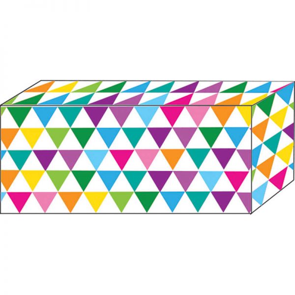 Ashley Productions® Block Magnets, Heavy Strength, 1-7/8" x 7/8" x 3/8", Colorful Triangles, Pack of 5