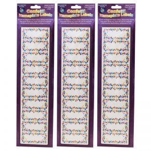 Ashley Productions® Magnetic Die-Cut Small Foam Nameplates & Labels, Confetti, 30 Per Pack, 3 Packs