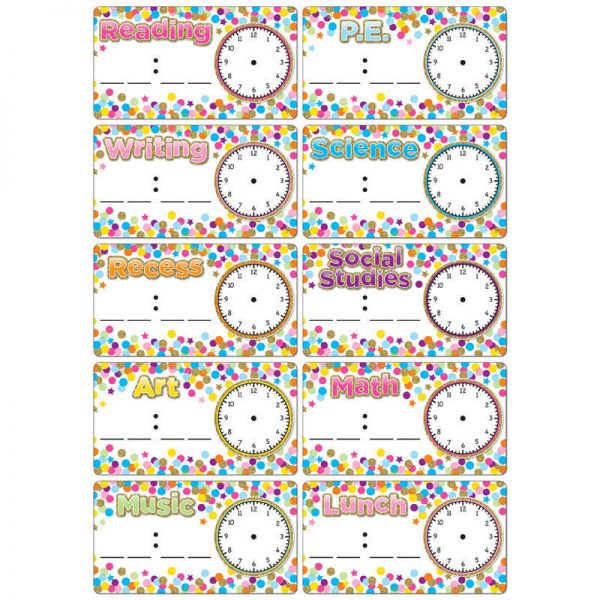 Ashley Productions® Die-Cut Magnets, Confetti Schedule Cards