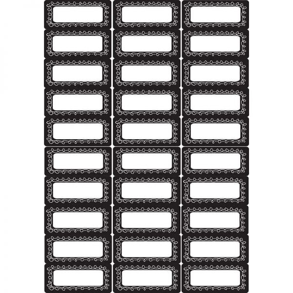 Ashley Productions® Die-Cut Magnetic Foam Chalk Loop Labels/Nameplates, 30 Pieces