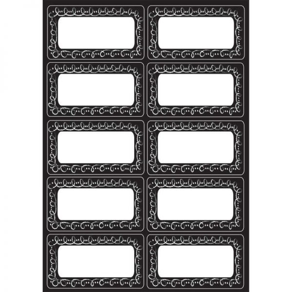 Ashley Productions® Die-Cut Magnetic Chalk Loop Labels/Nameplates, 10 Pieces