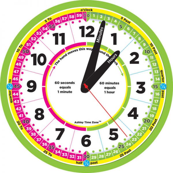 Ashley Productions® Time Zone™ 12" Advanced Instruction Clock