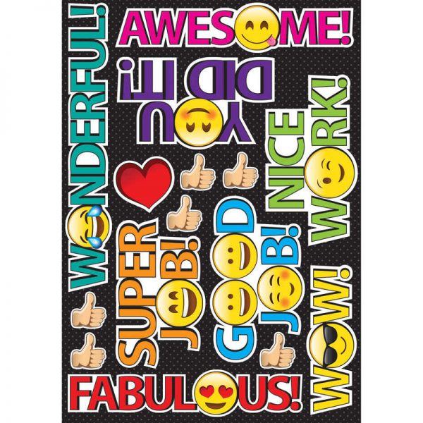 Ashley Productions® Die-Cut Magnetic Emoji Rewards, 15 Per Pack, 6 Packs
