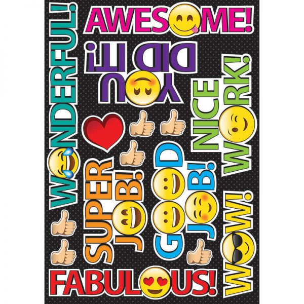 Ashley Productions® Die-Cut Magnetic Emoji Rewards, 15 Pieces