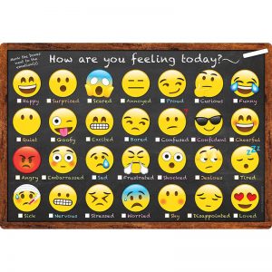 Ashley Productions® Smart Poly™ Chart, 13" x 19", Emoji How Are You Feeling