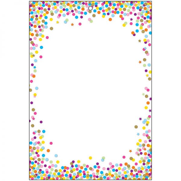 Ashley Productions® Smart Poly™ Chart, 13" x 19", Confetti Blank, w/Grommet