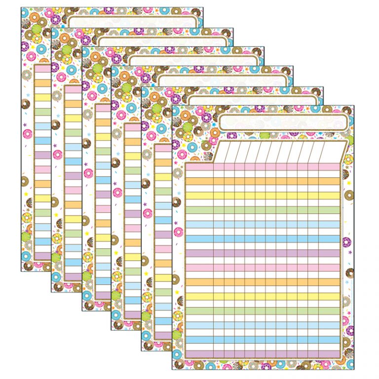 Ashley Smart Poly® Chart 13" X 19" Donutfetti® Incentive Chart ASH91062 
