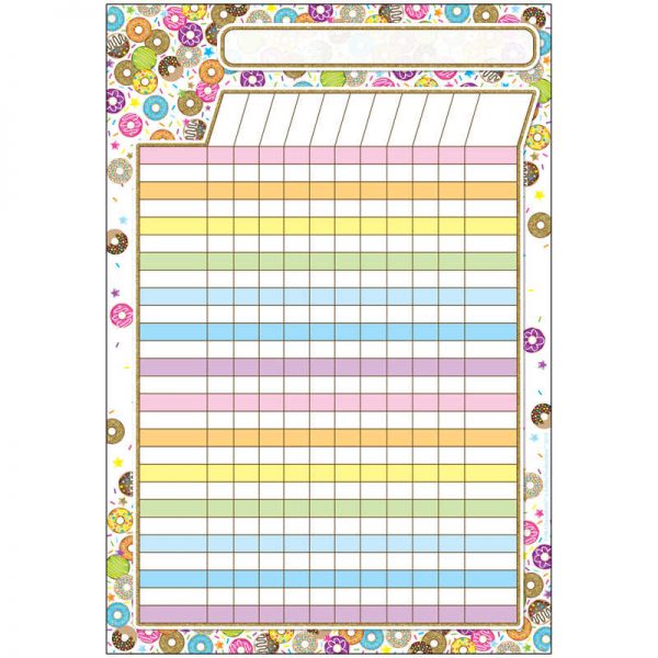 Ashley Productions® Smart Poly® Chart, DonutFetti® Incentive Chart, 13" x 19"