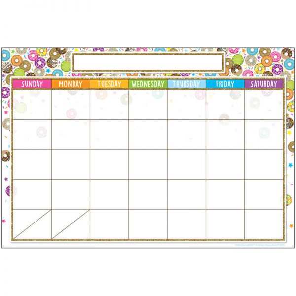 Ashley Productions® Smart Poly® Chart, DonutFetti® Calendar, 13" x 19"