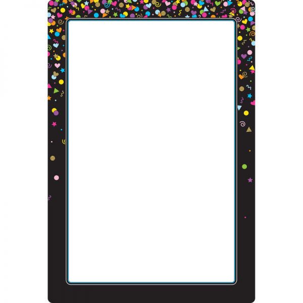 Ashley Productions® Smart Poly® Chart Black Confetti Blank, 13" x 19"