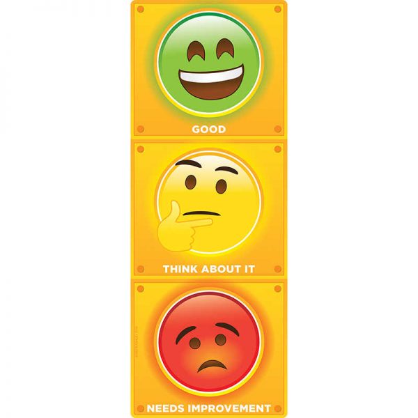 Ashley Productions® Smart Poly™ Clip Chart w/Grommet, 9" x 24", Stop Light Personal Behavior