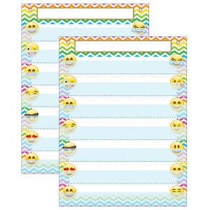 Ashley Productions® Smart Poly™ Pocket Chart, 18" x 24", 7 Pockets & 2 Grommets, Emoji, Pack of 2