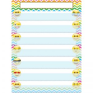 Ashley Productions® Smart Poly™ Pocket Chart, 18" x 24", 7 Pockets & 2 Grommets, Emoji