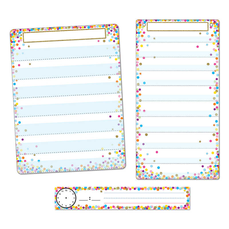 Ashley Productions® Smart Poly™ Confetti 3-Piece Pocket Chart Set