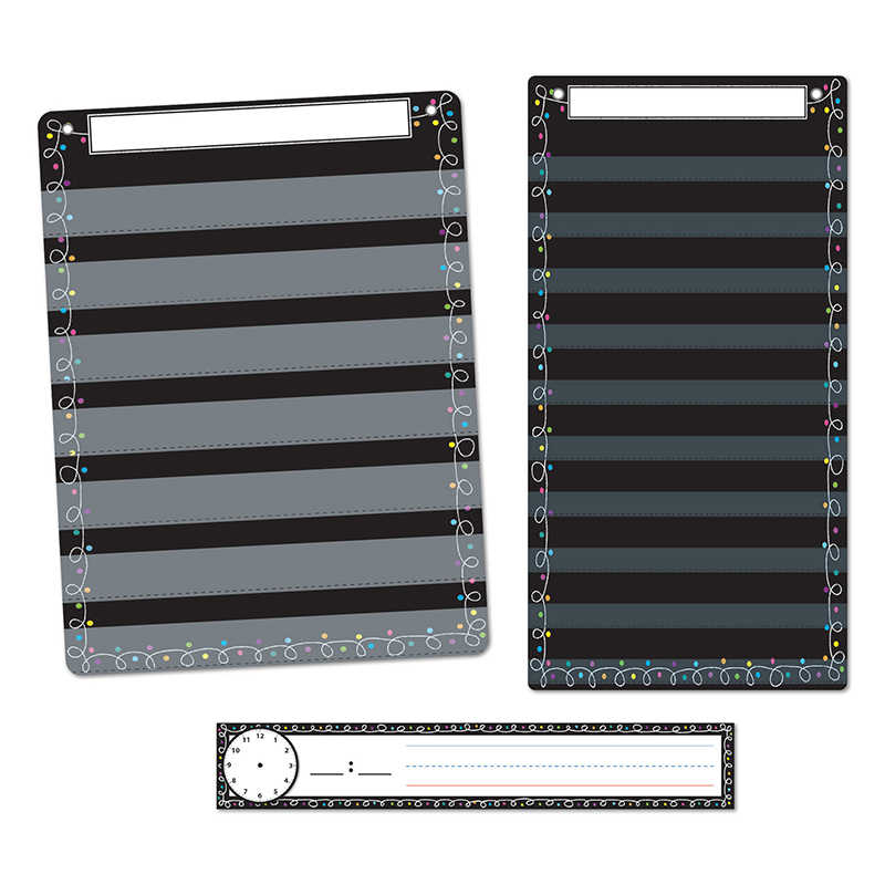 Ashley Productions® Smart Poly™ Chalk Loops with Dots 3-Piece Pocket Chart Set