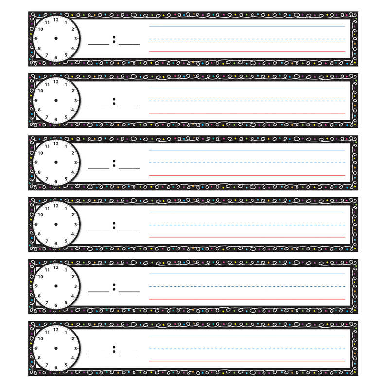 TeachersParadise Ashley Productions® Pocket Chart Inserts, Scheduling