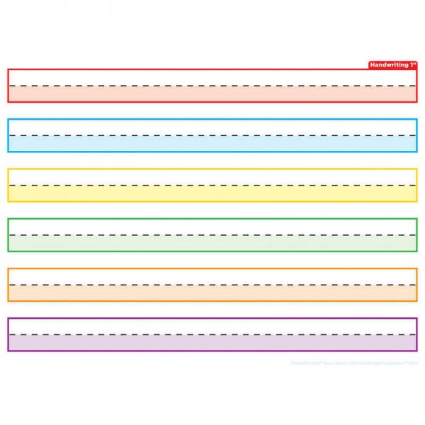 Ashley Productions® Smart Poly® Single Sided PosterMat Pals® Space Savers, 1" Handwriting Highlighted Multiple Colors, 13" x 9.5"