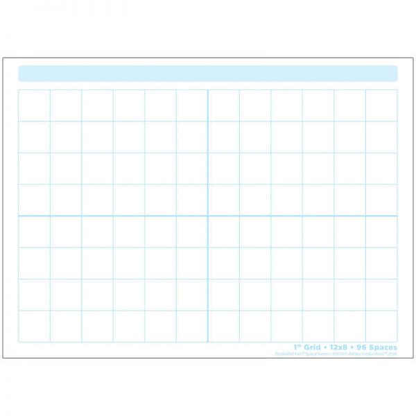 Ashley Productions® Smart Poly® Single Sided PosterMat Pals® Space Savers, 1" Grid Blocks, 13" x 9.5"