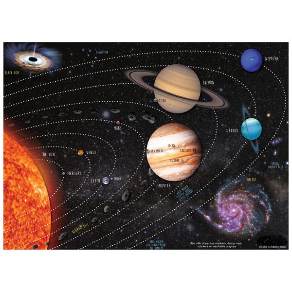 Ashley Productions® Smart Poly® PosterMat Pals™ Space Savers, 13" x 9-1/2", Solar System