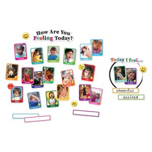 Ashley Productions® Smart Poly® Mini Bulletin Board Set, Pictures Emotions, How Are You Feeling Today, 32 Piece Set