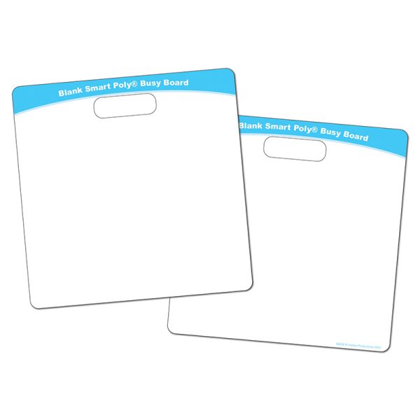 Ashley Productions® Smart Poly® Educational Activity Busy Board, Dry Erase with Marker, 10-3/4" x 10-3/4", Blank 2 Sides
