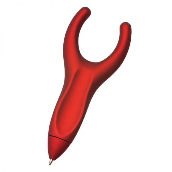 PenAgain Ergo-Sof Retractable Ballpoint Pen, Red, Black Ink
