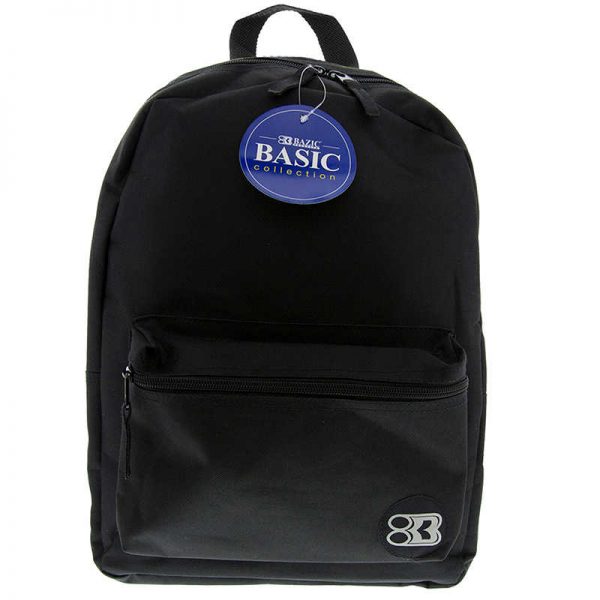 Bazic® 16" Black Basic Collection Backpack