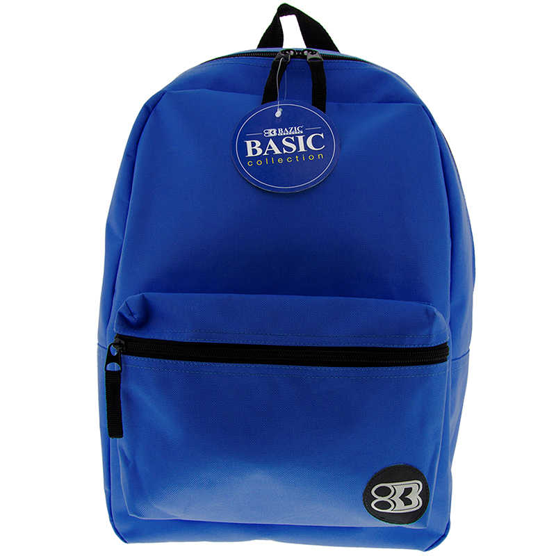 Bazic® 16" Blue Basic Collection Backpack