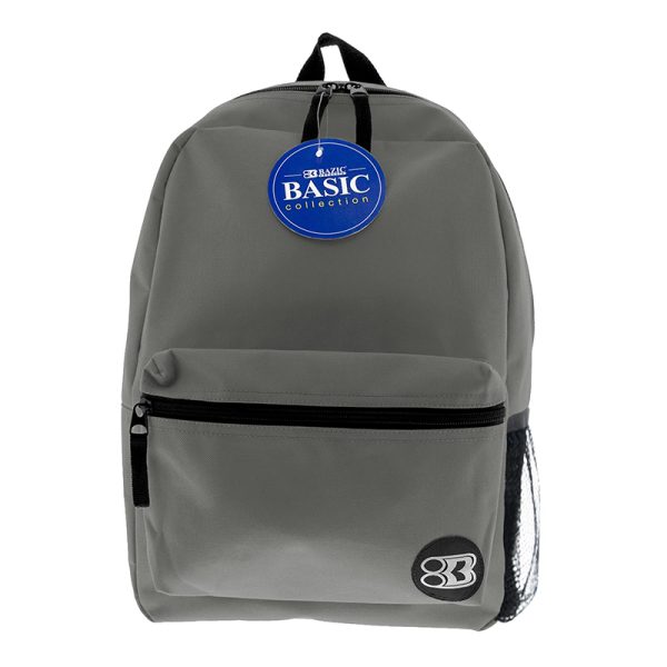 BAZIC Products® 16" Basic Backpack, Gray