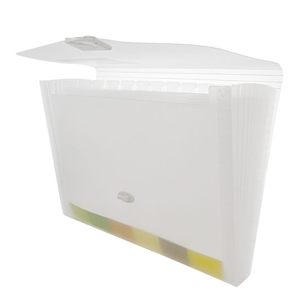 BAZIC Products® Translucent 13-Pocket Letter Size Poly Expanding File