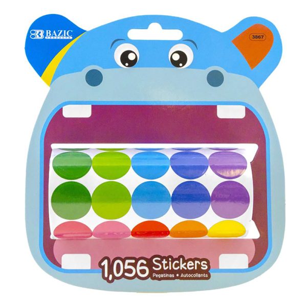BAZIC Polka Dot Sticker Rolls, 1056 Per Roll