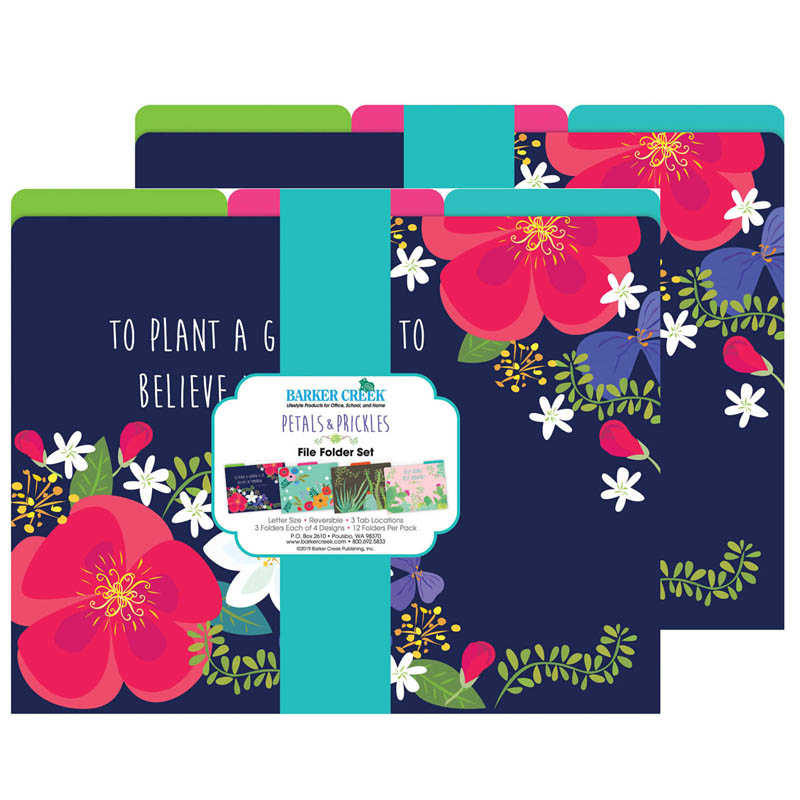 TeachersParadise - Barker Creek Petals & Prickles File Folders, Letter ...
